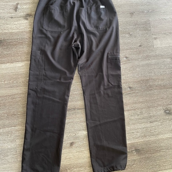 Figs Black Cargo Pants with Drawstring Waist - Picture 3 of 3